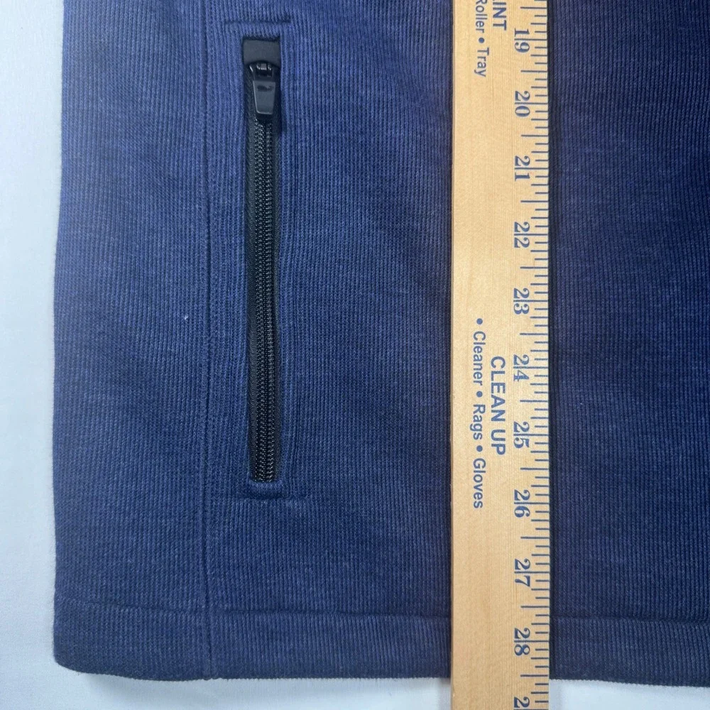 Vineyard Vines Harbor Fleece Vest Mens Large Blue Full Zip Sleeveless Jacket